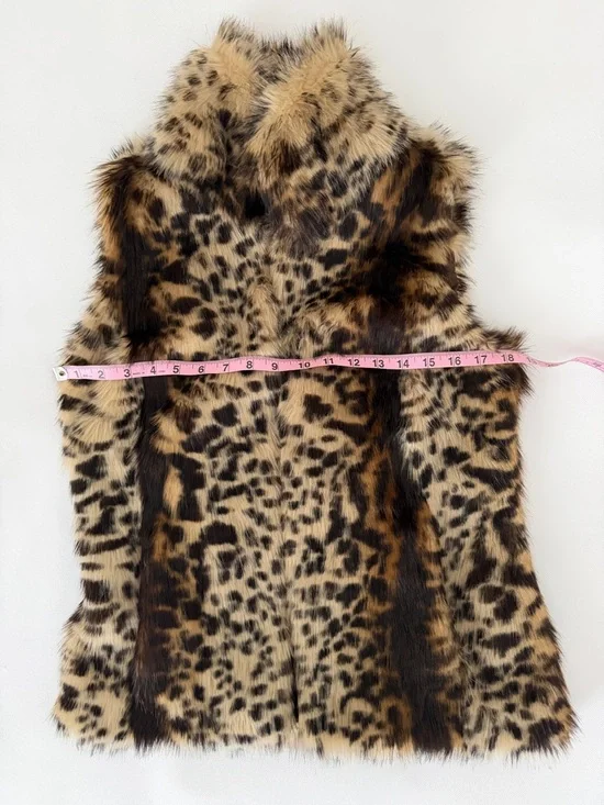 Adrienne Landau Luxe Leopard Faux Fur Coat XS | Statement Editorial Piece - Picture 7 of 13